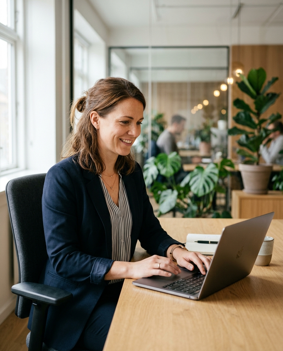 HR- und IT-Verantwortliche an einem modernen Arbeitsplatz